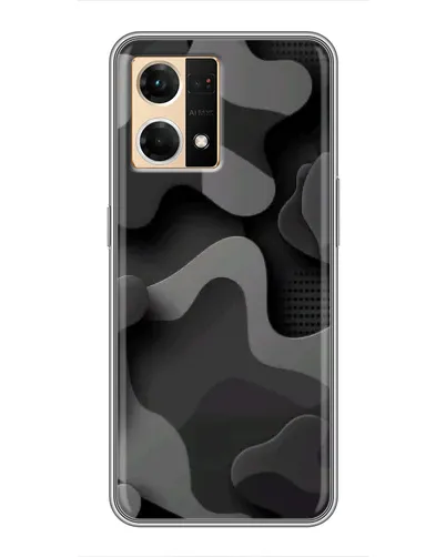 Чехол для OPPO Reno7 4G с картинкой «Темный абстрактный камуфляж»