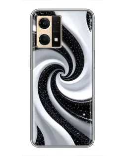 Чохол для OPPO Reno7 4G з картинкою «Чорно-біла спіраль» Чохол для OPPO Reno7 4G з картинкою «Чорно-біла спіраль»
