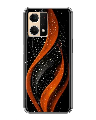 Чехол для OPPO Reno7 4G с картинкой «Огненная звездная волна»
