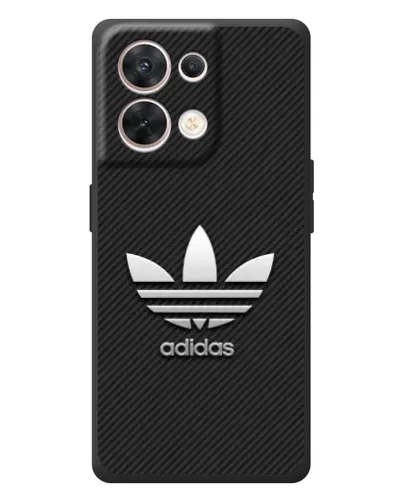 Чехол для OPPO Reno 8 5G с картинкой «Adidas Карбоновая текстура»