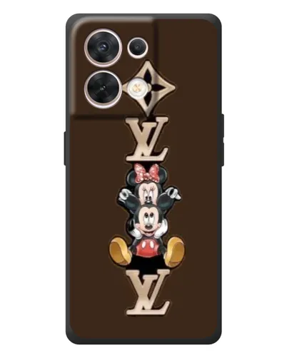 Чехол для OPPO Reno 8 5G с картинкой «LV и Микки Маус»