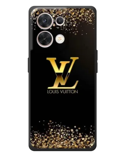 Чехол для OPPO Reno 8 5G с картинкой «LV — золотые искры»