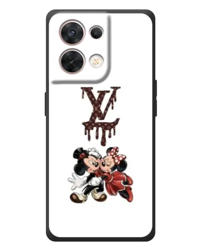 Чехол для OPPO Reno 8 5G с картинкой «LV и Микки Маус»