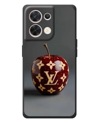 Чехол для OPPO Reno 8 5G с картинкой «Красное яблоко LV»