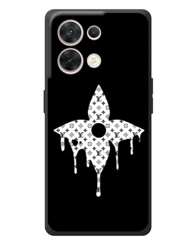 Чехол для OPPO Reno 8 5G с картинкой «Цветочная монограмма»