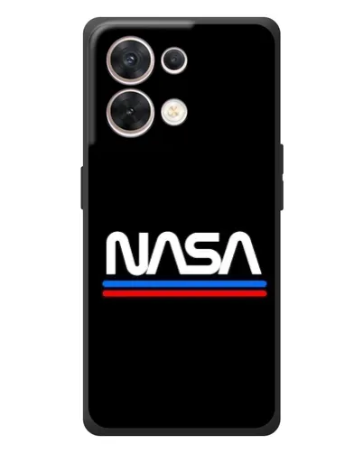 Чехол для OPPO Reno 8 5G с картинкой «NASA — классика Red Blue»