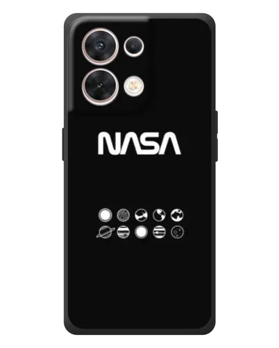 Чехол для OPPO Reno 8 5G с картинкой «NASA — технический принт»