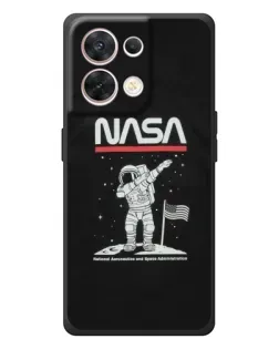 Чехол для OPPO Reno 8 5G с картинкой «NASA — шагаем по Луне»