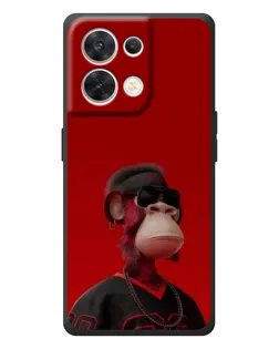 Чехол для OPPO Reno 8 5G с картинкой «Bored Ape в красном»