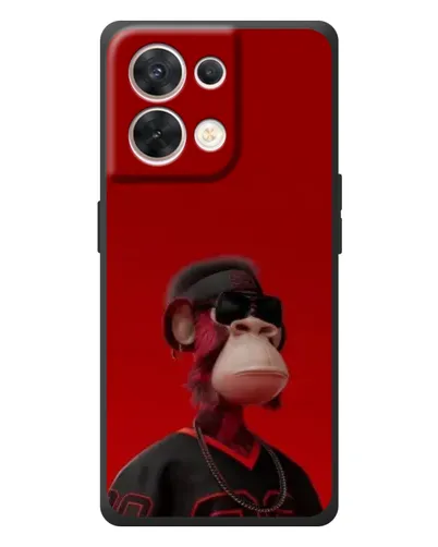 Чехол для OPPO Reno 8 5G с картинкой «Bored Ape в красном» Чехол для OPPO Reno 8 5G с картинкой «Bored Ape в красном»