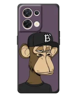 Чехол для OPPO Reno 8 5G с картинкой «Bored Ape в кепке»