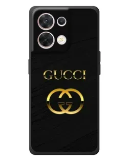 Чехол для OPPO Reno 8 5G с картинкой «Золотой логотип Gucci»