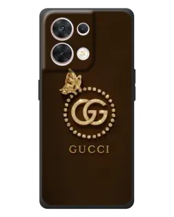 Чехол для OPPO Reno 8 5G с картинкой «Gucci — золотая бабочка»