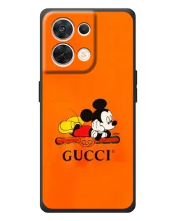 Чехол для OPPO Reno 8 5G с картинкой «Микки Маус Gucci — оранж»