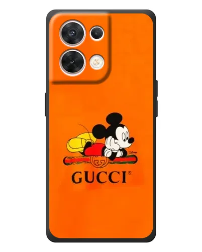 Чехол для OPPO Reno 8 5G с картинкой «Микки Маус Gucci — оранж» Чехол для OPPO Reno 8 5G с картинкой «Микки Маус Gucci — оранж»