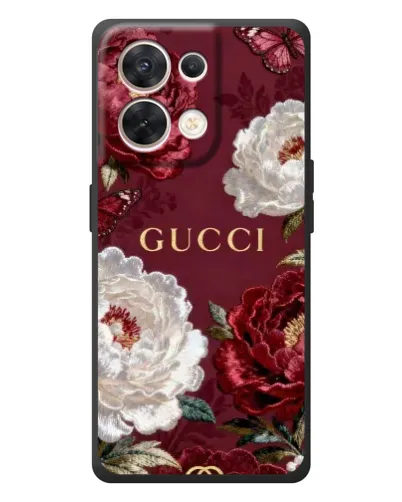 Чехол для OPPO Reno 8 5G с картинкой «Gucci — бордовые розы» Чехол для OPPO Reno 8 5G с картинкой «Gucci — бордовые розы»
