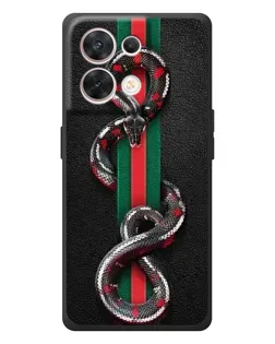 Чехол для OPPO Reno 8 5G с картинкой «Gucci — змея на полосе»
