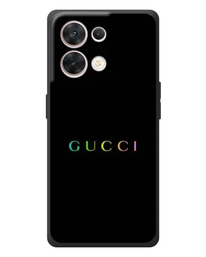 Чехол для OPPO Reno 8 5G с картинкой «Gucci — неоновый минимализм» Чехол для OPPO Reno 8 5G с картинкой «Gucci — неоновый минимализм»