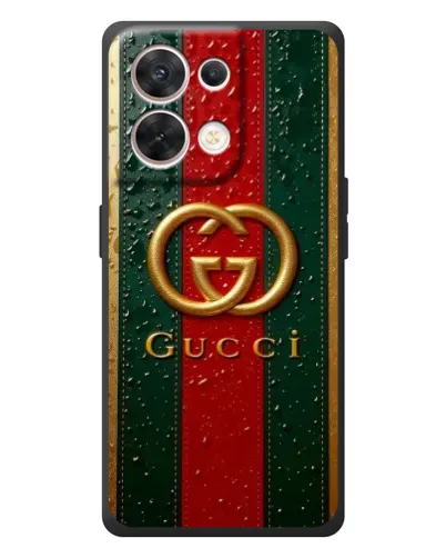 Чехол для OPPO Reno 8 5G с картинкой «Gucci — фирменная полоса и золото» Чехол для OPPO Reno 8 5G с картинкой «Gucci — фирменная полоса и золото»