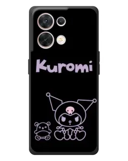 Чехол для OPPO Reno 8 5G с картинкой «Kuromi — черный минимализм»