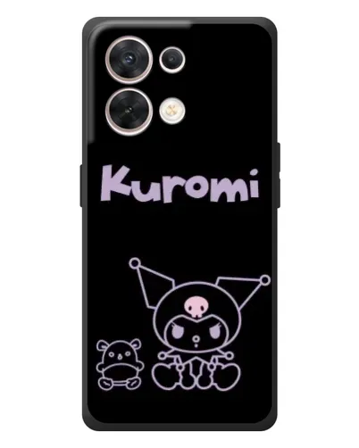 Чехол для OPPO Reno 8 5G с картинкой «Kuromi — черный минимализм» Чехол для OPPO Reno 8 5G с картинкой «Kuromi — черный минимализм»