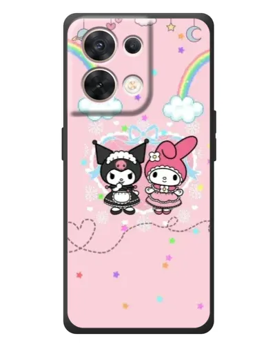 Чехол для OPPO Reno 8 5G с картинкой «My Melody и Kuromi» Чехол для OPPO Reno 8 5G с картинкой «My Melody и Kuromi»