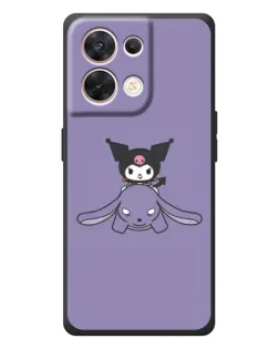 Чехол для OPPO Reno 8 5G с картинкой «Kuromi на лиловом фоне»