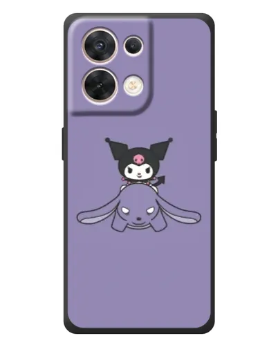 Чехол для OPPO Reno 8 5G с картинкой «Kuromi на лиловом фоне» Чехол для OPPO Reno 8 5G с картинкой «Kuromi на лиловом фоне»