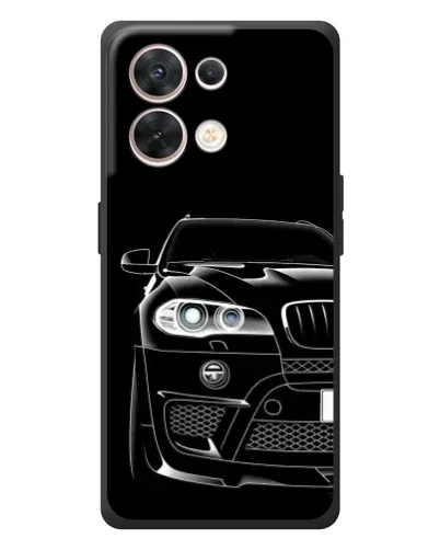 Чехол для OPPO Reno 8 5G с картинкой «Темный силуэт BMW»