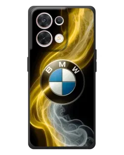 Чехол для OPPO Reno 8 5G с картинкой «Золотистый дым BMW»