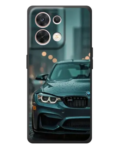Чехол для OPPO Reno 8 5G с картинкой «BMW в огнях города»