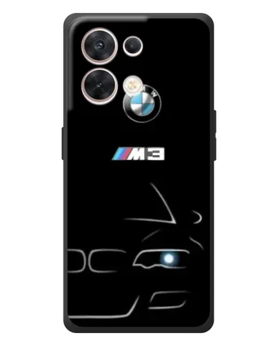 Чехол для OPPO Reno 8 5G с картинкой «Минималистичный принт BMW M3»