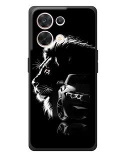 Чехол для OPPO Reno 8 5G с картинкой «BMW и лев»