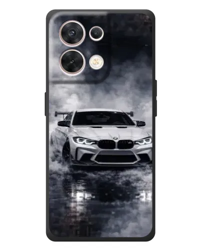 Чехол для OPPO Reno 8 5G с картинкой «BMW сквозь туман»