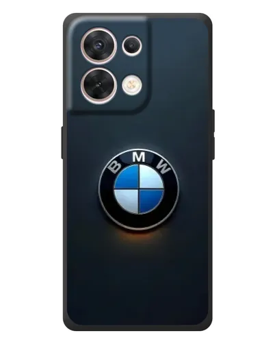 Чехол для OPPO Reno 8 5G с картинкой «Логотип BMW — минимализм»