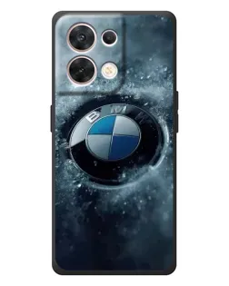 Чехол для OPPO Reno 8 5G с картинкой «Логотип BMW — лед»