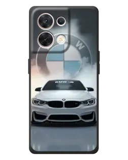 Чехол для OPPO Reno 8 5G с картинкой «BMW в белом дыму»