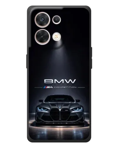 Чехол для OPPO Reno 8 5G с картинкой «BMW сквозь ночной город» Чехол для OPPO Reno 8 5G с картинкой «BMW сквозь ночной город»