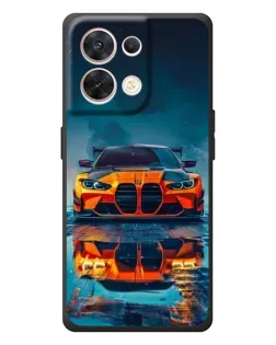 Чехол для OPPO Reno 8 5G с картинкой «BMW — золотая эмблема»