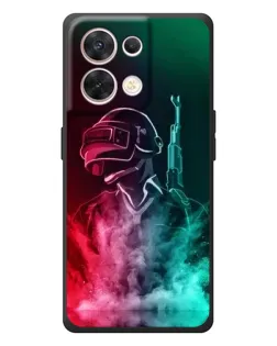 Чехол для OPPO Reno 8 5G с картинкой «PUBG — огненный воин»
