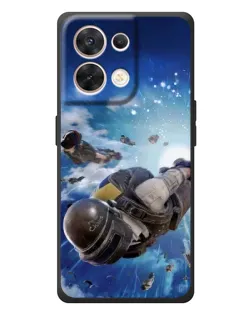 Чехол для OPPO Reno 8 5G с картинкой «Десант PUBG — прыжок»