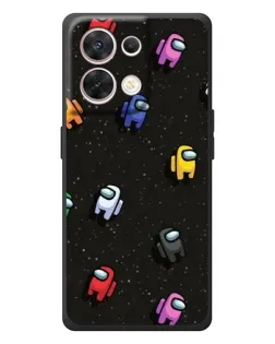 Чехол для OPPO Reno 8 5G с картинкой «Космический паттерн Among Us»