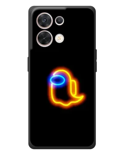 Чехол для OPPO Reno 8 5G с картинкой «Among Us неоновое сияние»