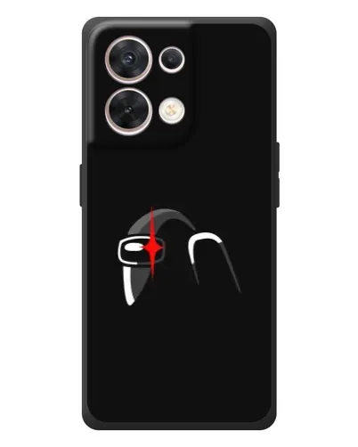 Чехол для OPPO Reno 8 5G с картинкой «Among Us шлем»