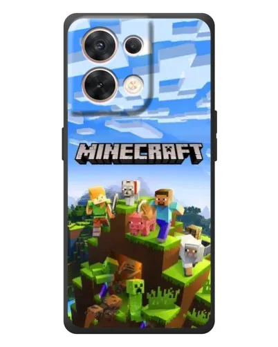 Чехол для OPPO Reno 8 5G с картинкой «Minecraft классический мир»
