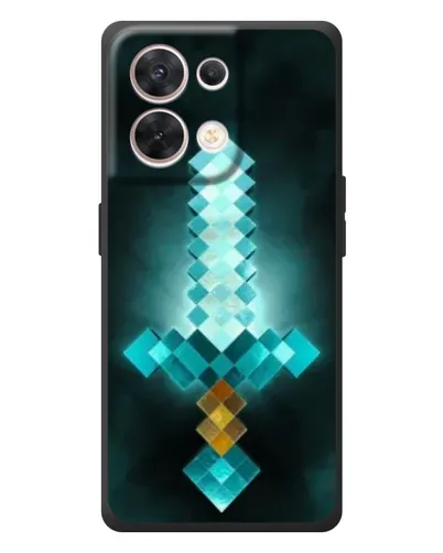 Чехол для OPPO Reno 8 5G с картинкой «Алмазный меч неон»