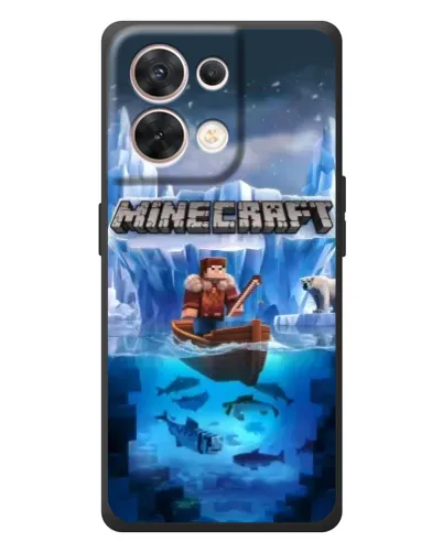 Чехол для OPPO Reno 8 5G с картинкой «Minecraft ледяной мир»