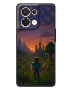 Чехол для OPPO Reno 8 5G с картинкой «Стив у башни» Чехол для OPPO Reno 8 5G с картинкой «Стив у башни»
