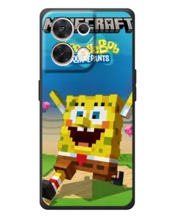 Чехол для OPPO Reno 8 5G с картинкой «Губка Боб Minecraft» Чехол для OPPO Reno 8 5G с картинкой «Губка Боб Minecraft»