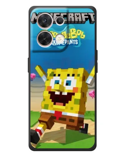 Чехол для OPPO Reno 8 5G с картинкой «Губка Боб Minecraft» Чехол для OPPO Reno 8 5G с картинкой «Губка Боб Minecraft»